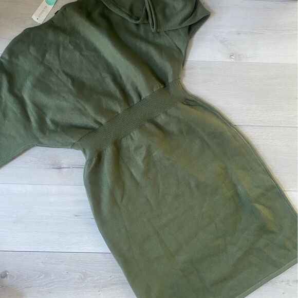 41 HAWTHORN Jordan Boat Neck Sweater Dress Green L Nwt Stitch Fix - Picture 7 of 7